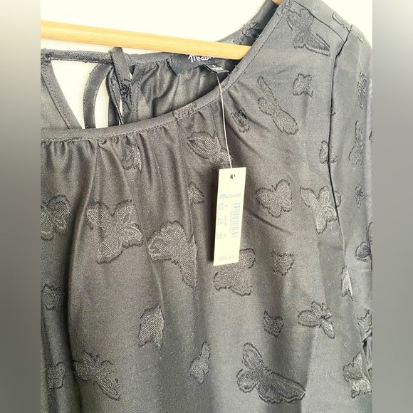 NWT Madewell Butterfly Jacquard Ruffle Top - Picture 7 of 9